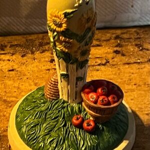 Brown Bag Cookie Art APPLES & SUNFLOWERS cookies stamp 1998